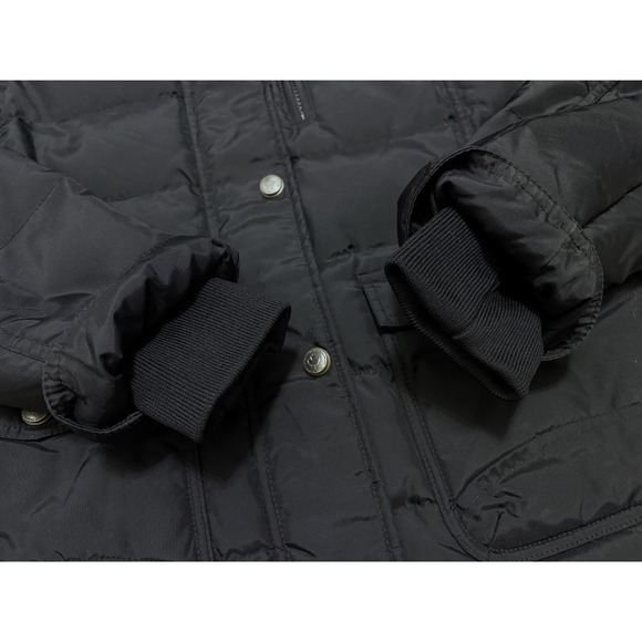 PAJAR Down Coat Puffer Jacket Hooded Pockets Global News Black Womens Medium - Picture 4 of 16